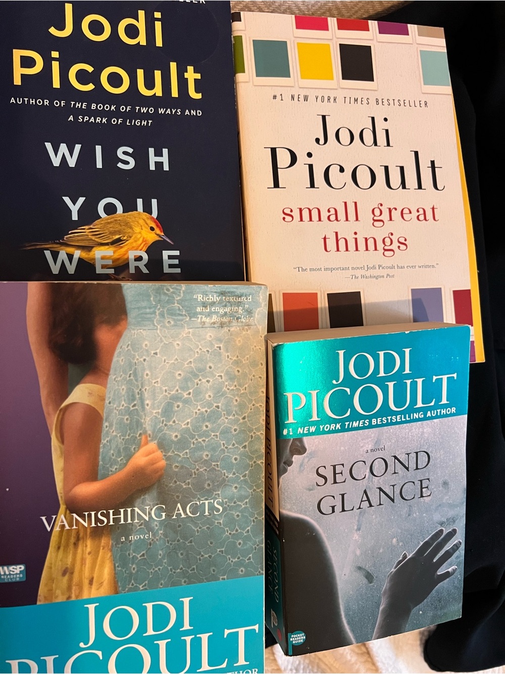 Jodi Picoult Stacked Decorative Books - Multicolor Accent Set(4) - Picture 2 of 3